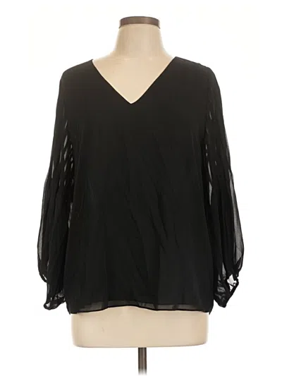 Pre-owned Naked Zebra Long Sleeve Blouse In Black