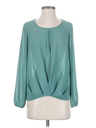 Pre-owned Naked Zebra Long Sleeve Blouse In Blue