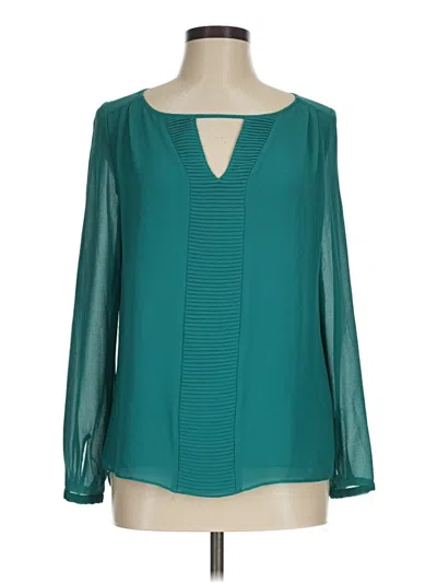 Pre-owned Naked Zebra Long Sleeve Blouse In Teal