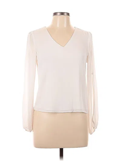 Pre-owned Naked Zebra Long Sleeve Blouse In White