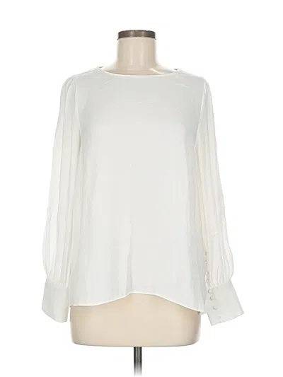 Pre-owned Naked Zebra Long Sleeve Blouse In White