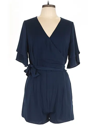 Pre-owned Naked Zebra Romper In Blue