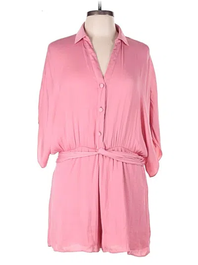 Pre-owned Naked Zebra Romper In Pink