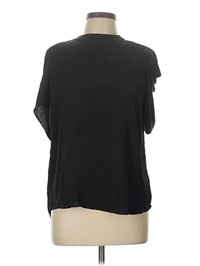 Pre-owned Naked Zebra Short Sleeve Blouse In Black