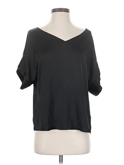 Pre-owned Naked Zebra Short Sleeve Blouse In Black