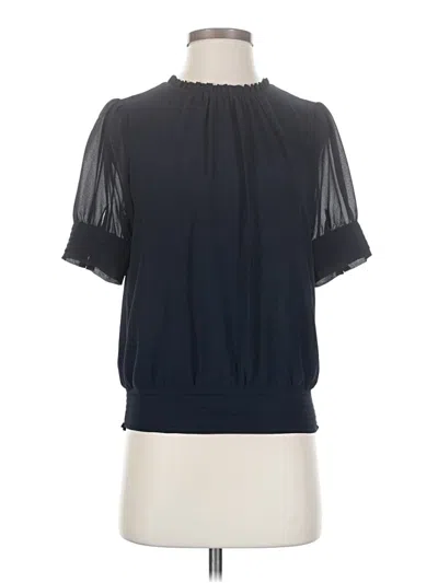 Pre-owned Naked Zebra Short Sleeve Blouse In Blue