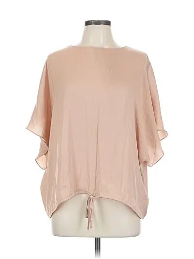 Pre-owned Naked Zebra Short Sleeve Blouse In Brown