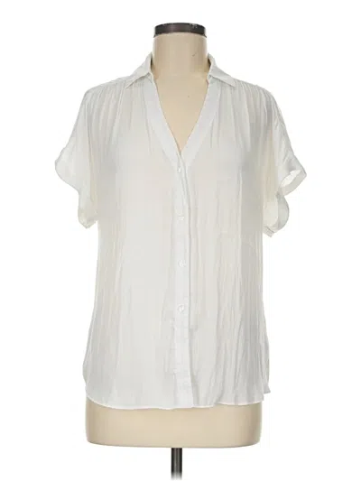 Pre-owned Naked Zebra Short Sleeve Blouse In Ivory