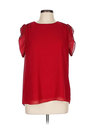 Pre-owned Naked Zebra Short Sleeve Blouse In Red