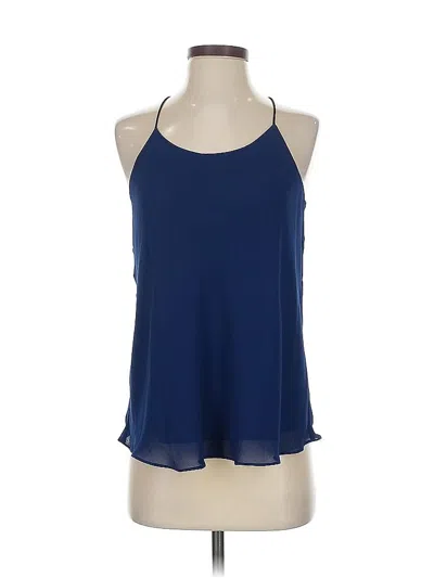 Pre-owned Naked Zebra Sleeveless Blouse In Blue