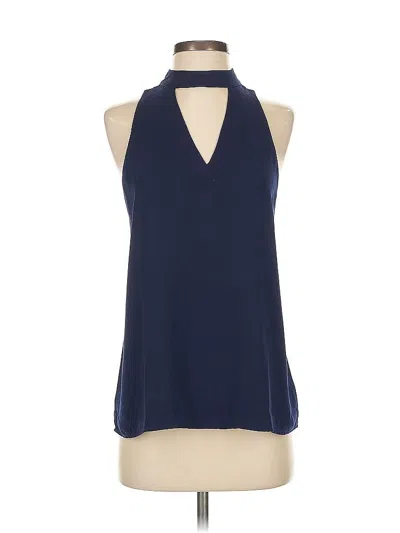 Pre-owned Naked Zebra Sleeveless Blouse In Blue