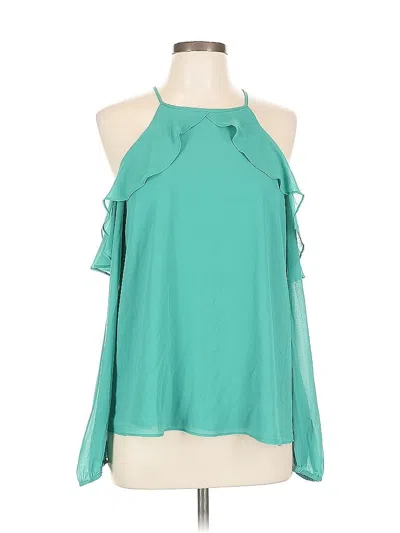 Pre-owned Naked Zebra Sleeveless Blouse In Blue