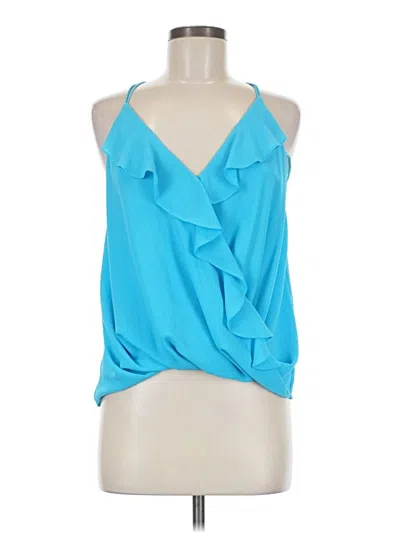 Pre-owned Naked Zebra Sleeveless Blouse In Blue