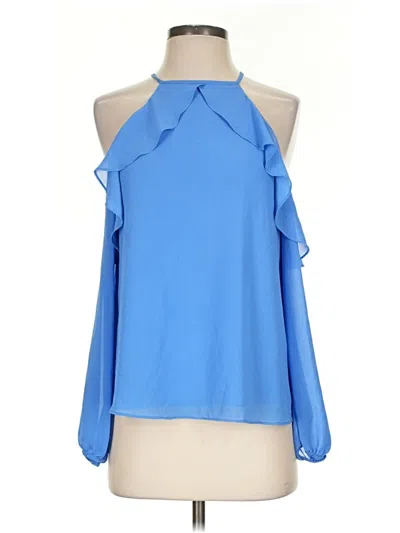 Pre-owned Naked Zebra Sleeveless Blouse In Blue