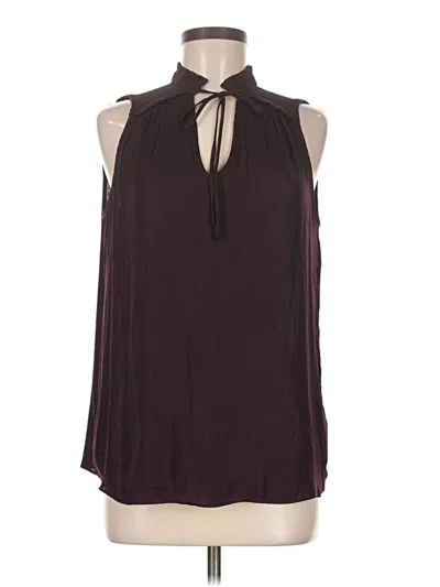 Pre-owned Naked Zebra Sleeveless Blouse In Burgundy