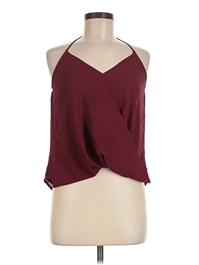 Pre-owned Naked Zebra Sleeveless Blouse In Burgundy