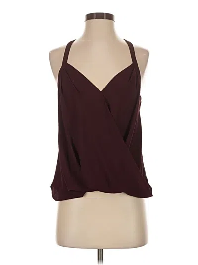 Pre-owned Naked Zebra Sleeveless Blouse In Burgundy