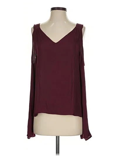Pre-owned Naked Zebra Sleeveless Blouse In Burgundy