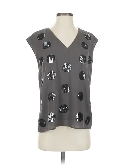 Pre-owned Naked Zebra Sleeveless Blouse In Gray