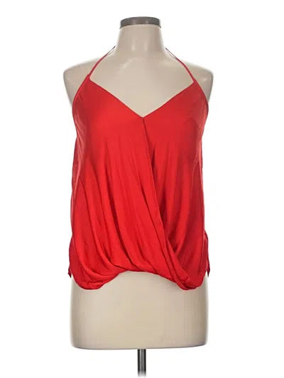 Naked Zebra Sleeveless Blouse In Red