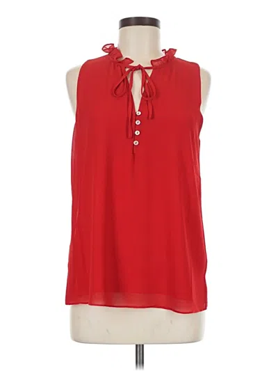 Pre-owned Naked Zebra Sleeveless Blouse In Red