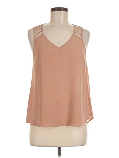 Pre-owned Naked Zebra Sleeveless Blouse In Tan