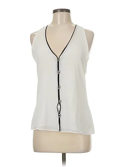 Pre-owned Naked Zebra Sleeveless Blouse In White