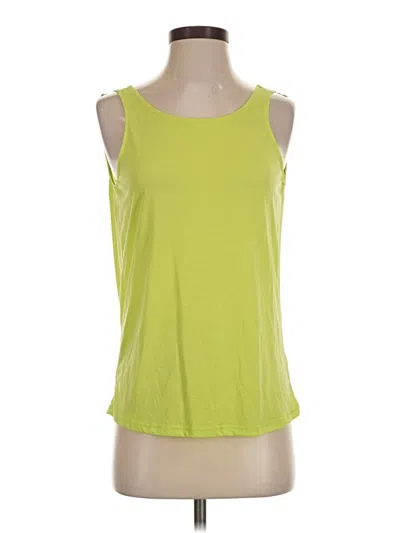 Pre-owned Naked Zebra Sleeveless Top Green Scoop Neck Tops