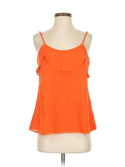 Pre-owned Naked Zebra Sleeveless Top Orange Scoop Neck Tops