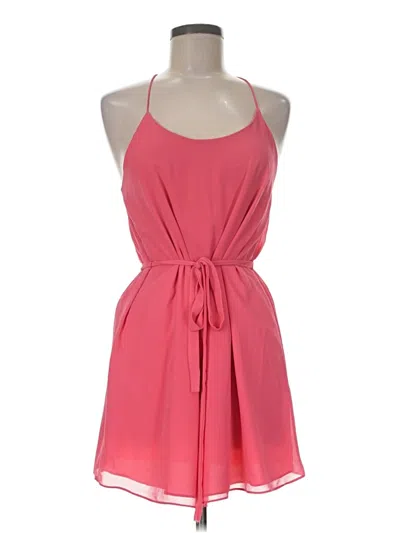 Pre-owned Naked Zebra Sleeveless Top Pink Halter Neckline Tops