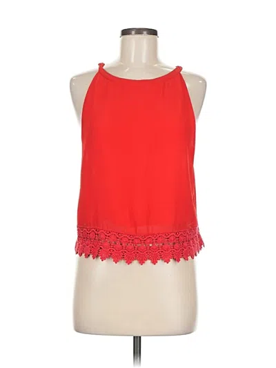 Pre-owned Naked Zebra Sleeveless Top Red Halter Neckline Tops