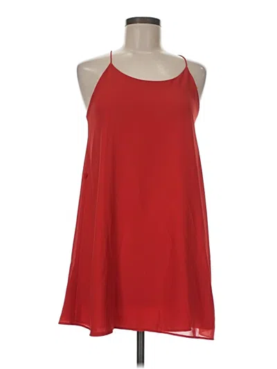 Pre-owned Naked Zebra Sleeveless Top Red Halter Neckline Tops