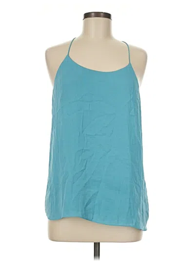 Pre-owned Naked Zebra Sleeveless Top Teal Halter Neckline Tops