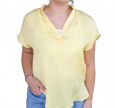 Naked Zebra Sweet Charmer Blouse In Pale Banana In Yellow