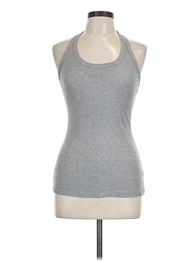 Pre-owned Naked Zebra Tank Top Gray Halter Neckline Tops