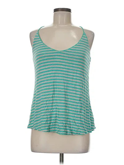 Pre-owned Naked Zebra Tank Top Green Halter Neckline Tops