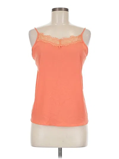 Pre-owned Naked Zebra Tank Top Orange Strapless Neckline Tops