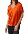 Naked Zebra Women's Blouse In Pumpkin Spice In Multi