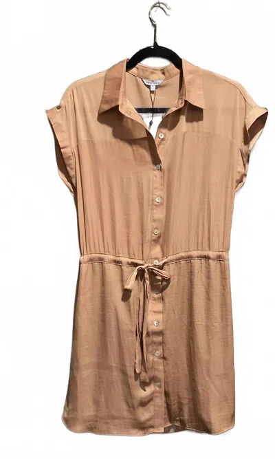 Naked Zebra Women's Short Sleeve Short Dress In Brown