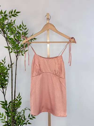 Naked Zebra Women's Soft Focus Tie-strap Cami Top In Blush In Pink