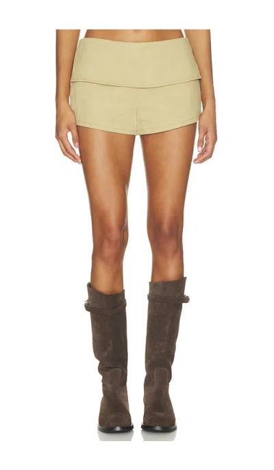 Nakedvice Nessa Denim Short In Neutral