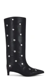 Nakedvice Stacey Stud Boot In 黑色&银色