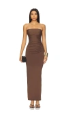 Nakedvice The Evelyn Dress In Chocolate Brown