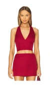 Nakedvice The Maggie Halter Top In Cherry