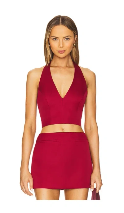 Nakedvice The Maggie Halter Top In Cherry