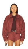 Nakedvice The Selene Jacket In 葡萄酒色