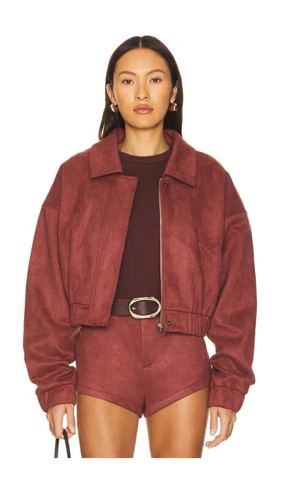 Nakedvice The Selene Jacket In 葡萄酒色