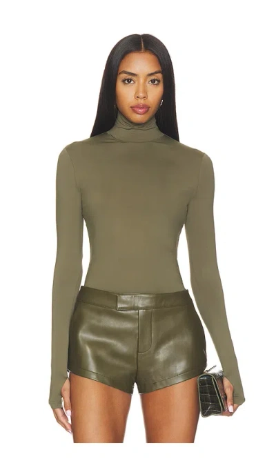 Nakedvice Tulsa Slinky Turtleneck Top In Green