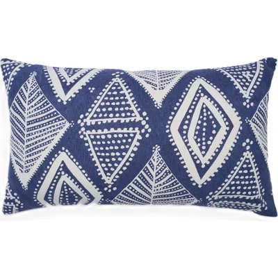 Naki & Ssam Artisan Mirage Intricate Arabesque Pattern Lumbar Pillow Cover In Blue