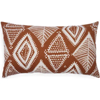 Naki & Ssam Artisan Mirage Intricate Arabesque Pattern Lumbar Pillow Cover In Brown